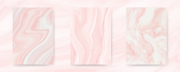 Vetor coleção pastel cor-de-rosa de mármore.