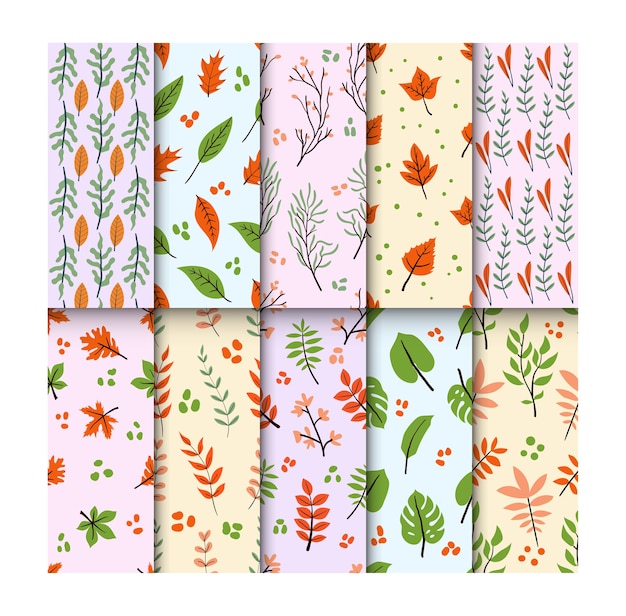 Coleção seamless floral pattern