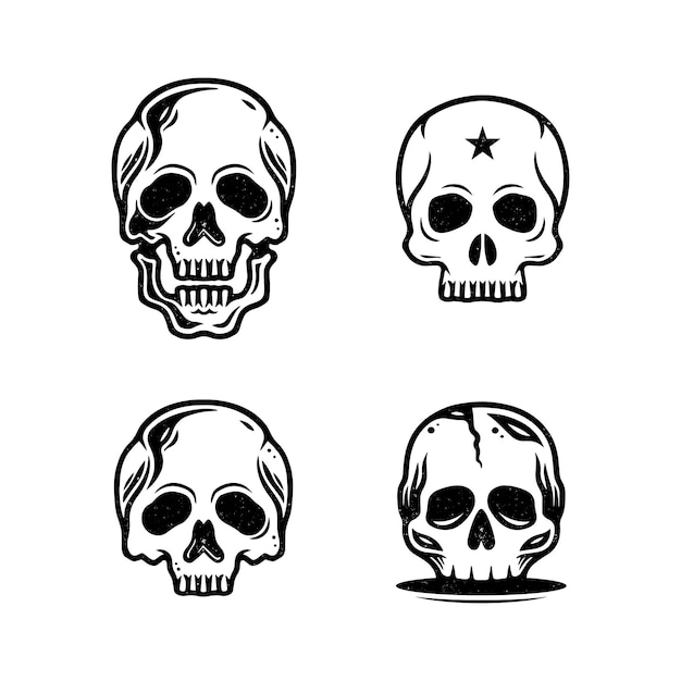 Coleção skull vintage design