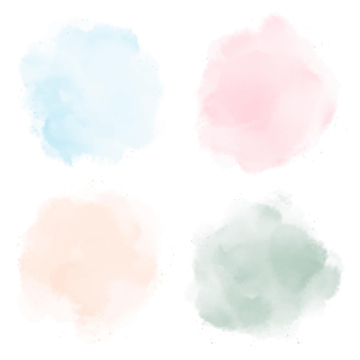 Vetor coleção splash aquarela