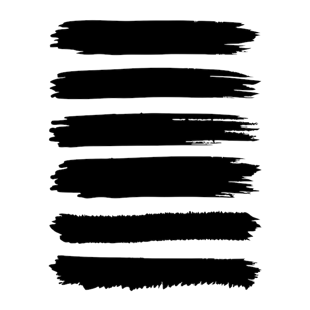 Coleção vetorial de pinceladas grunge 24