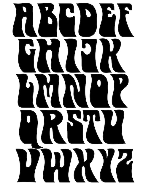 Coleção vetorial gratuita de letras do alfabeto de graffiti criativo