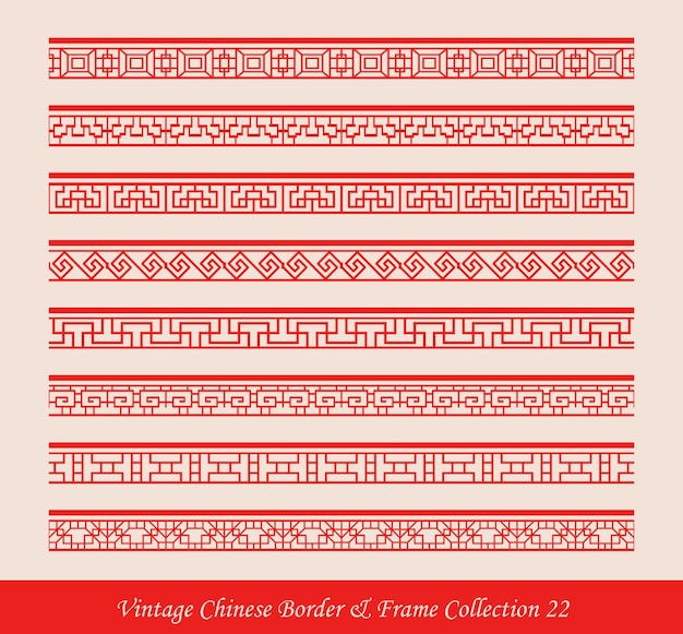 Coleção vintage border, seamless pattern