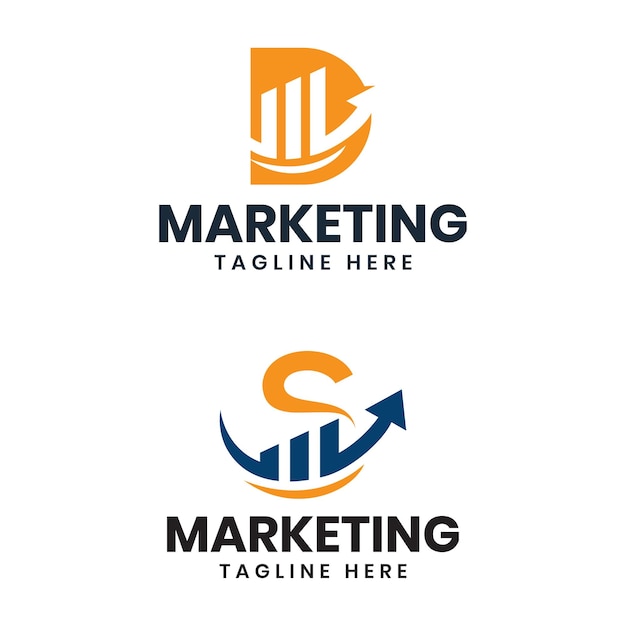 Vetor colecção de marcas de design de logotipo de marketing com conceito moderno e simples para usos comerciais e de empresa.