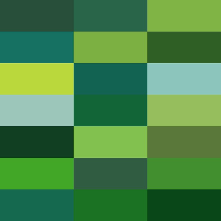 Vetor colecção de paleta de cores verdes de tons de moda vetoriais gratuitos