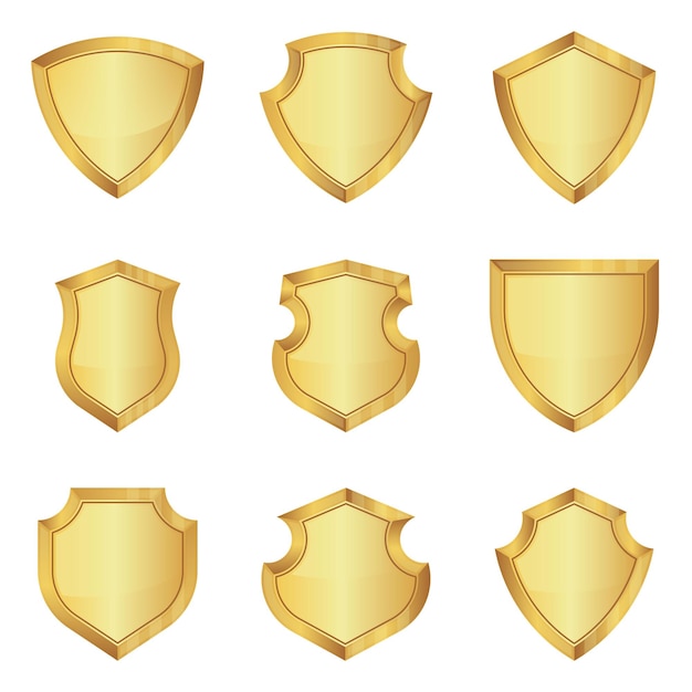 Colecção de proteção de escudo de ouro