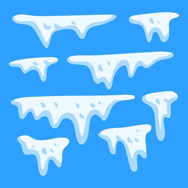 Vetor colecção vector de capa de neve de inverno