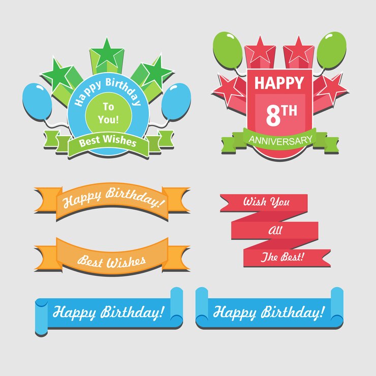 Coleções de etiquetas de aniversário