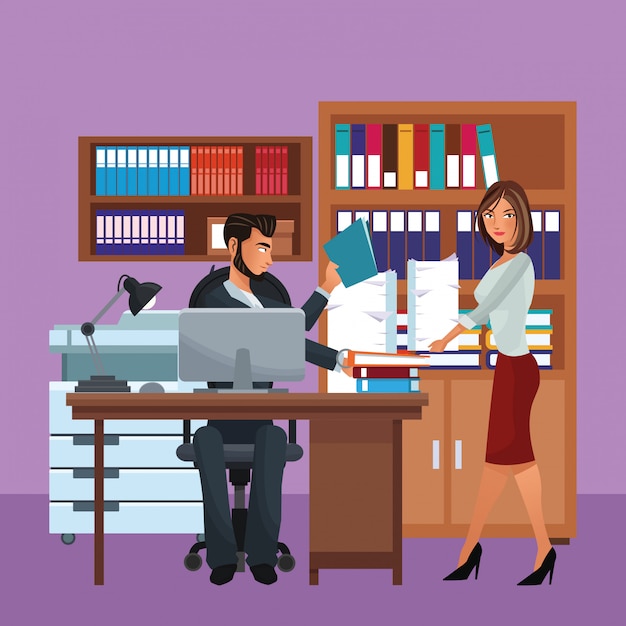 Colegas de negócios executivos