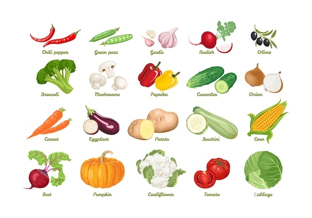 Coleta de legumes frescos