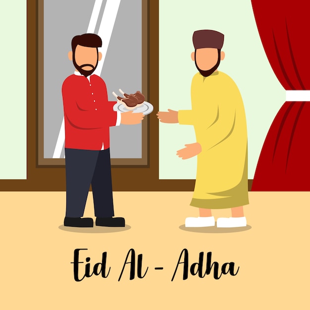 Colete em ilustração eid al-adha