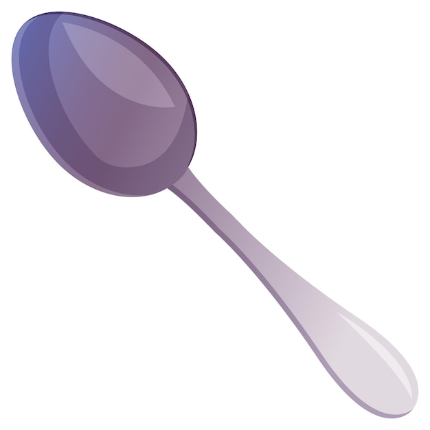 Colher um utensílio de talheres para comer Utensílio de cozinha Utensílio de cozinha Ícone de vetor de desenho animado para comida