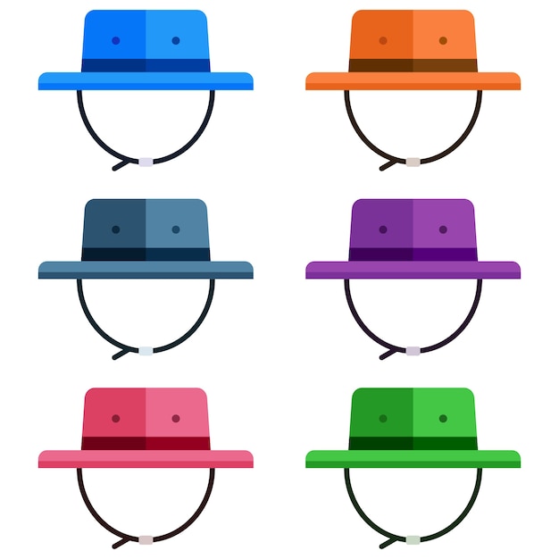 Coloful cowboy hat element