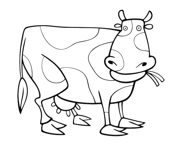 Coloração de vaca Página 050 animais Coloração de livro Página