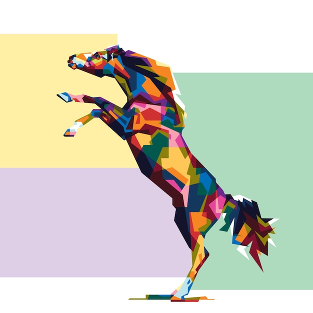 Vetor colorfully horse