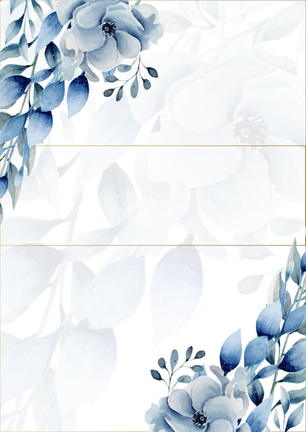 colorido colorido floral floral bonito e elegante floral modelo de cartão de convite de casamento