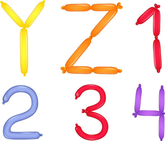 Colorido de alfabeto e números