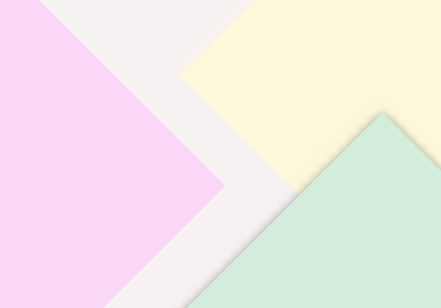 Vetor colorido de fundo de corte de papel rosa, amarelo e verde suave com espaço de cópia para texto