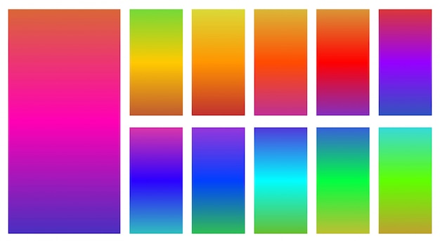 Vetor colorido de gradientes abstratos sobre branco