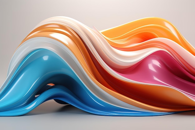 Vetor colorido flowing abstract waves curvas suaves papel de parede capa ppt