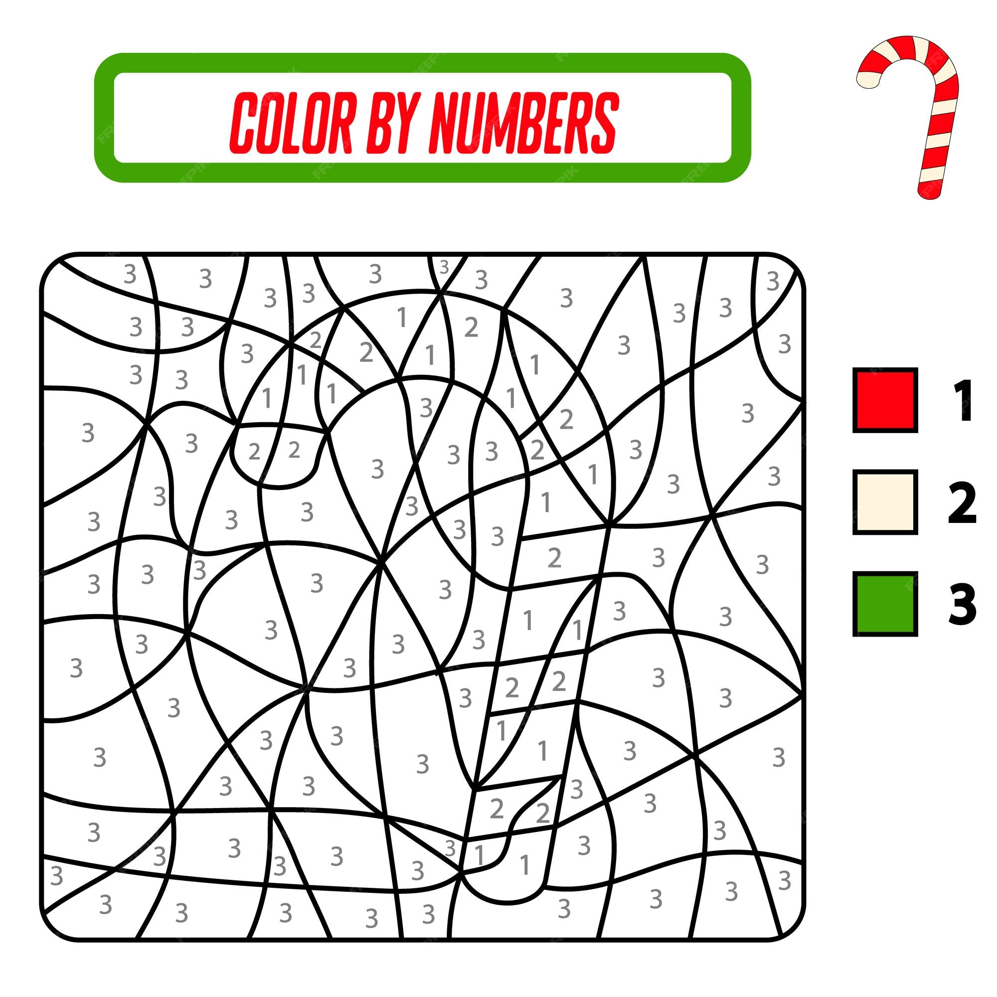 Colorir por números. jogo de puzzle para a educação infantil