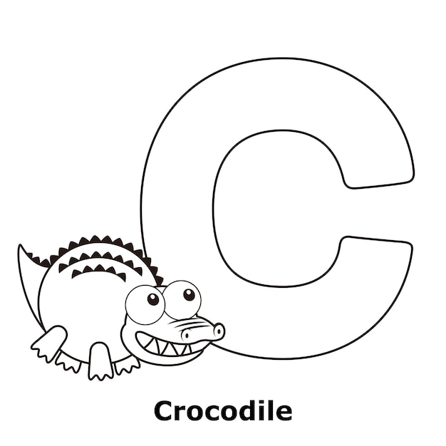 Colorir alfabeto para crianças c