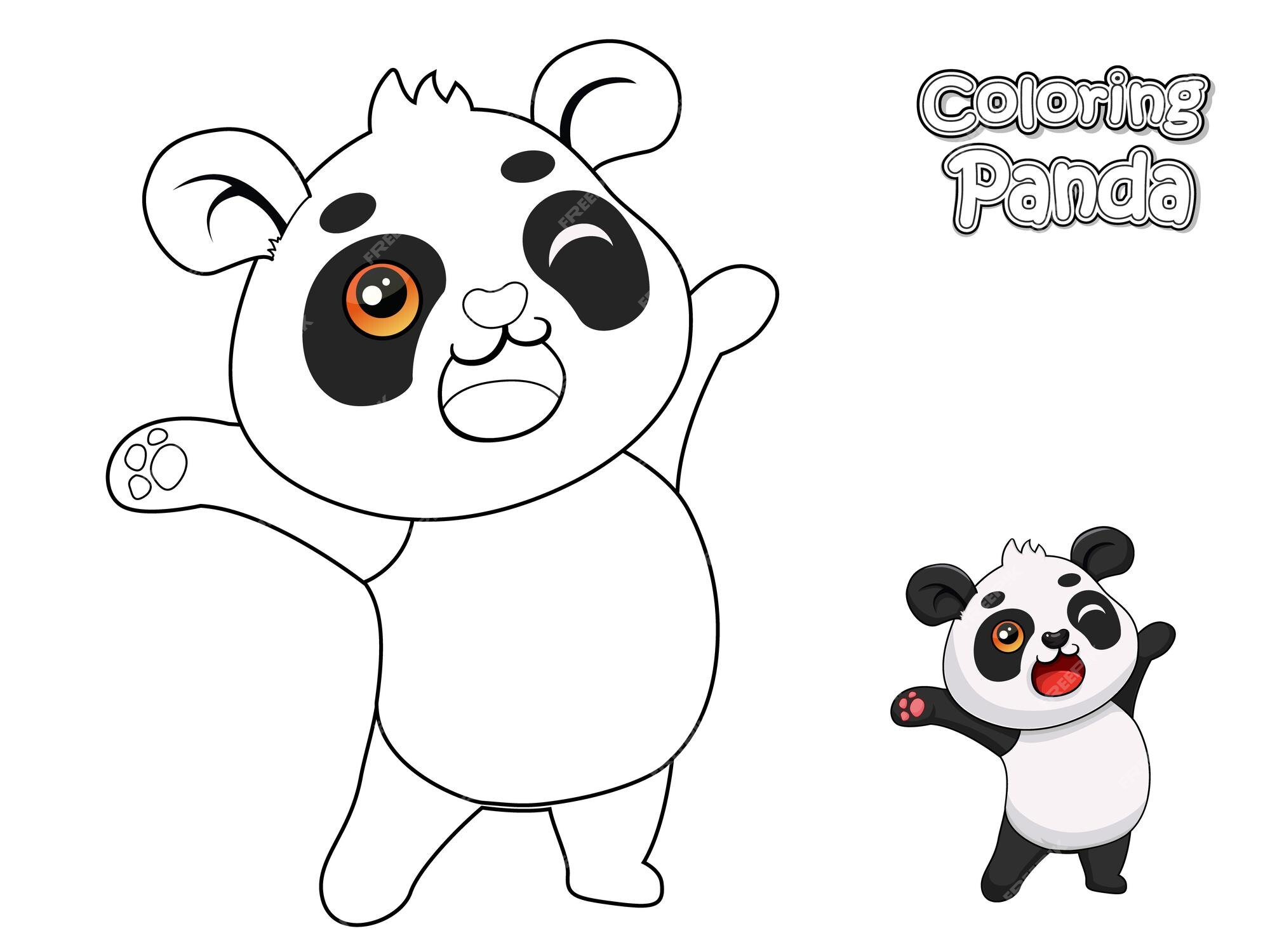 Desenho para Colorir – Animais - Panda - Aula Pronta