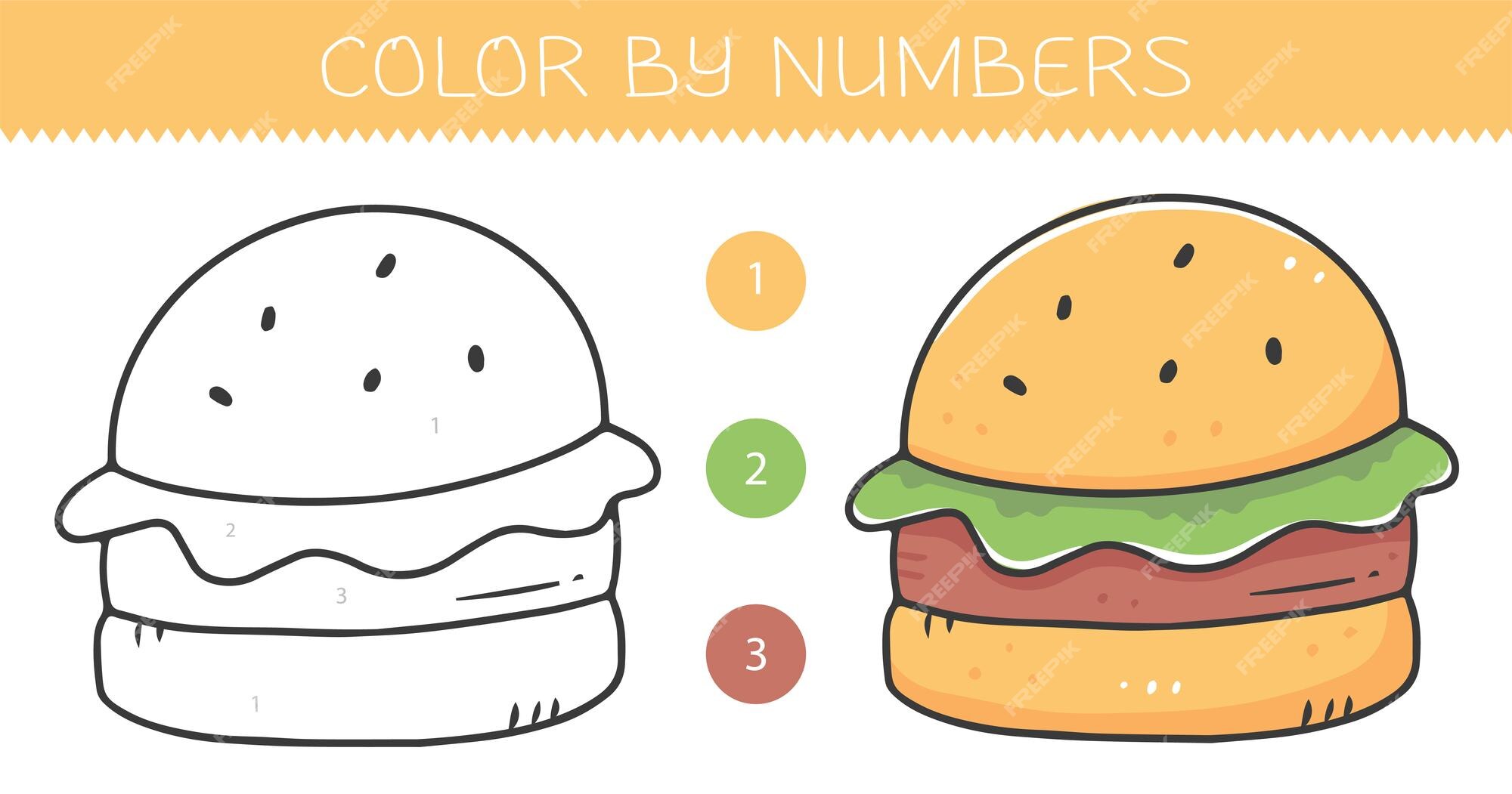 Desenho de Hamburguer completo para Colorir - Colorir.com