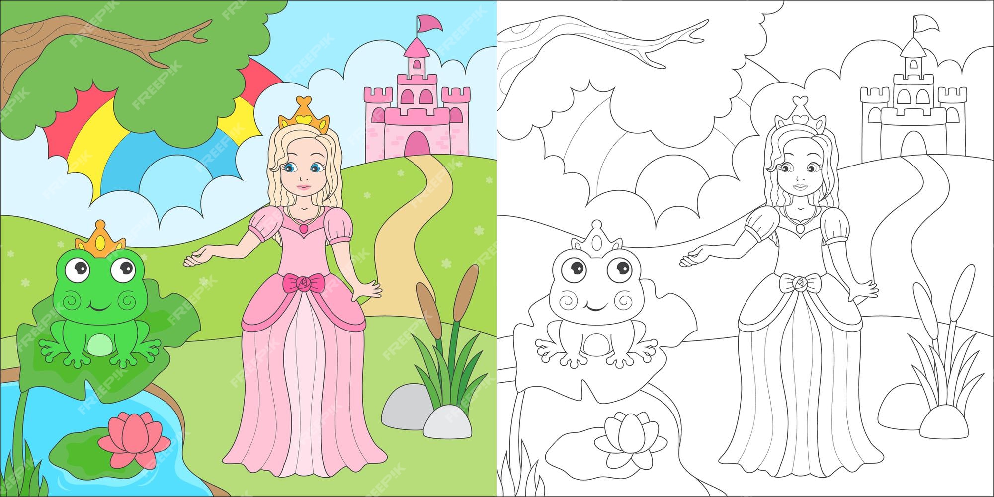 Desenho de Príncipe e princesa para Colorir - Colorir.com