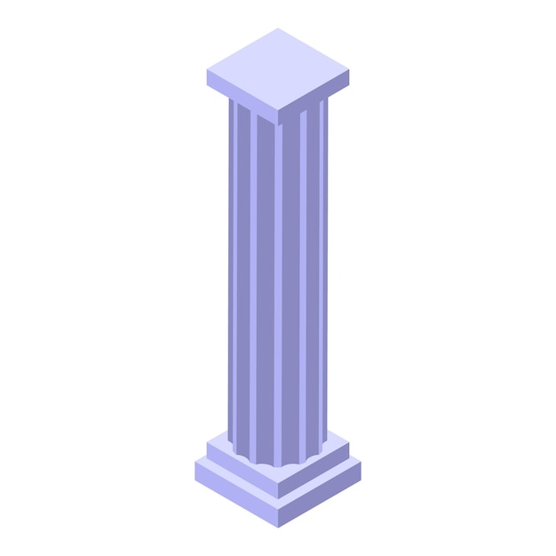 Coluna grega ou romana antiga em pé sobre um pedestal