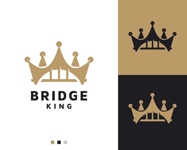 Combinação de design de logotipo Creative Bridge com Crown