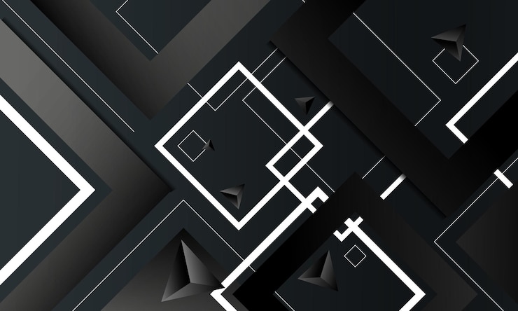 Vetor combinação de fundo abstrato de quadrados e triângulos