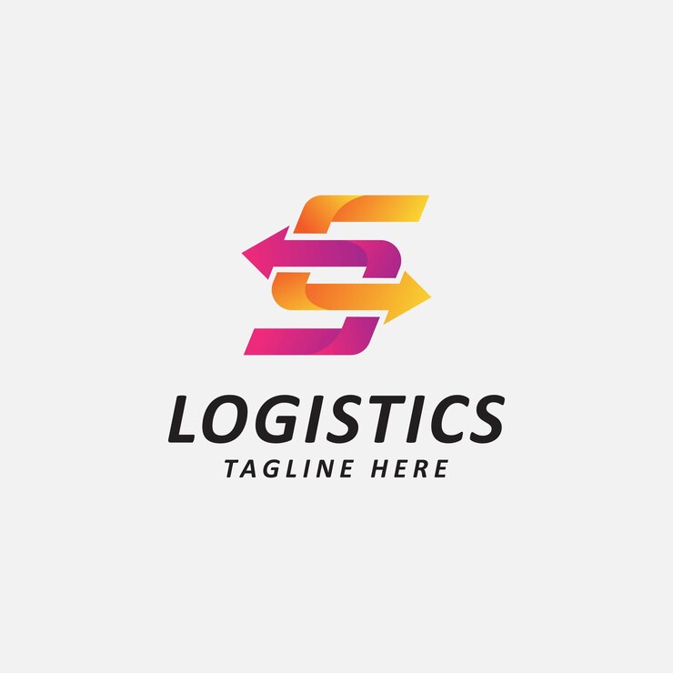 Vetor combinação de letras e setas do logotipo logístico estilo simples ilustração em vetor modelo de design de logotipo