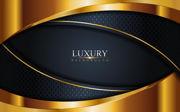 Combinação de luxo Dark Navy com fundo de linhas douradas. Elemento gráfico.