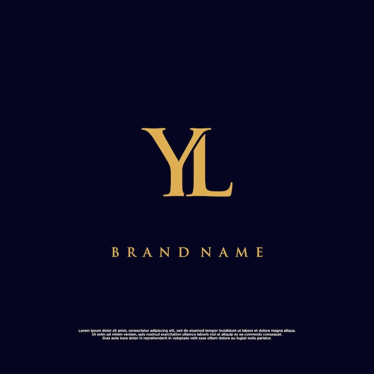 Vetor combinação moderna de luxo yl logotipo vetor abstrato