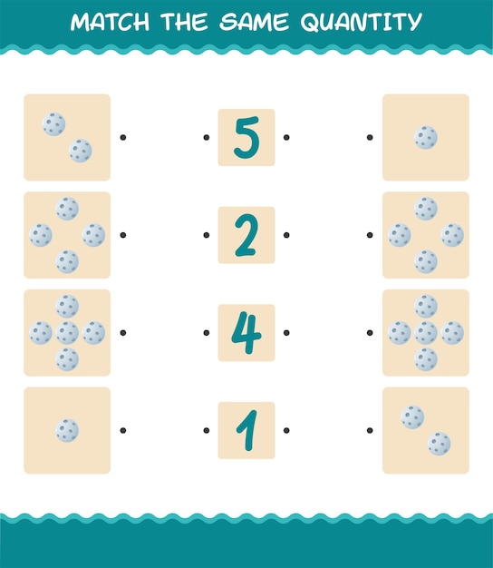 Combine a mesma quantidade de lua. jogo de contagem. jogo educativo para crianças e bebês antes da idade escolar