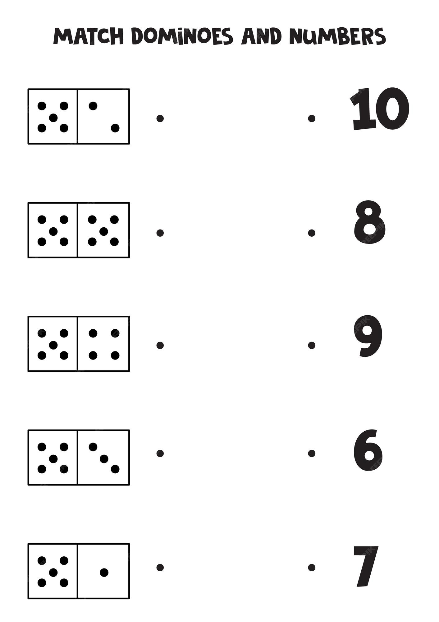 Jogo Educativo de Matemática Dominó de Quantidade e Números