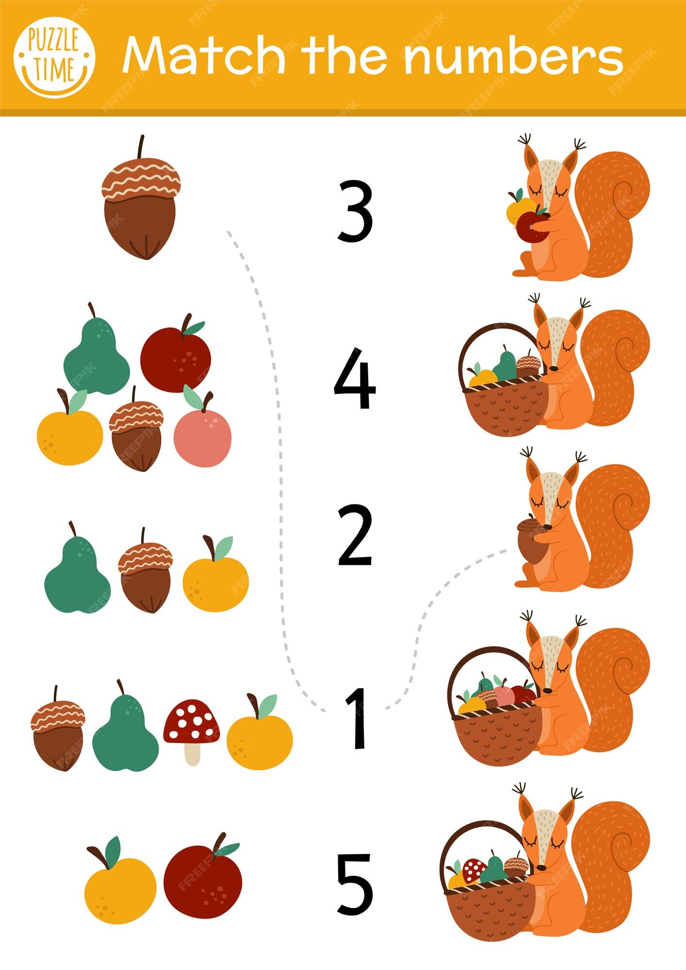 planilha para crianças da escola. jogo de matemática com frutas