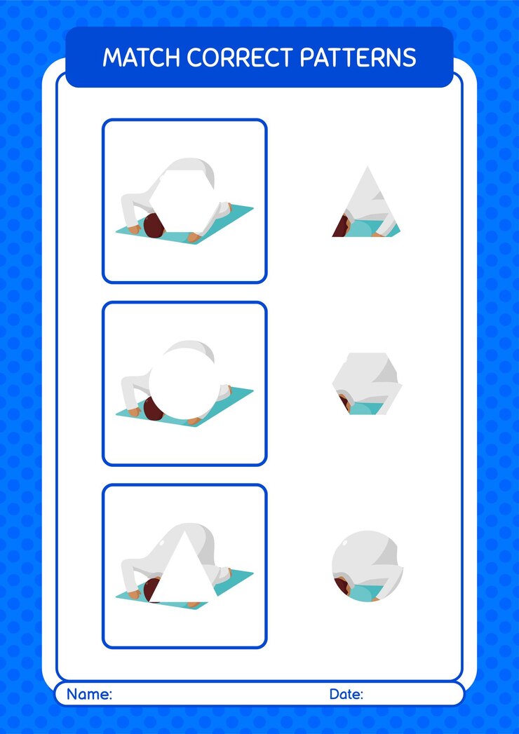 Combine o jogo padrão com a planilha de oração para a folha de atividades para crianças pré-escolares