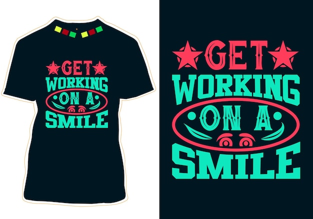 Comece a trabalhar em um design de camiseta para o dia do sorriso