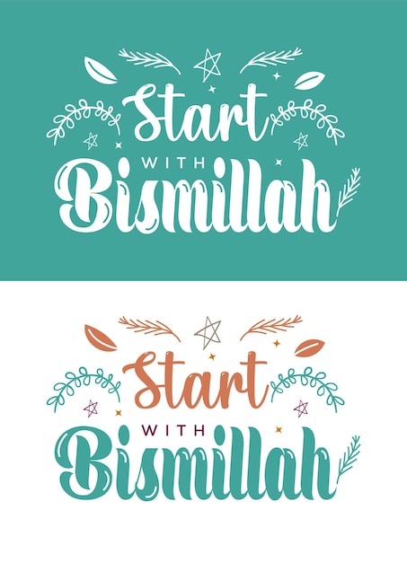 Comece com a tipografia Bismillah