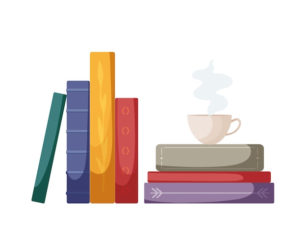 Comemoração do dia mundial do livro, 23 de abril composição da pilha de livros amor pelo conceito de leitura