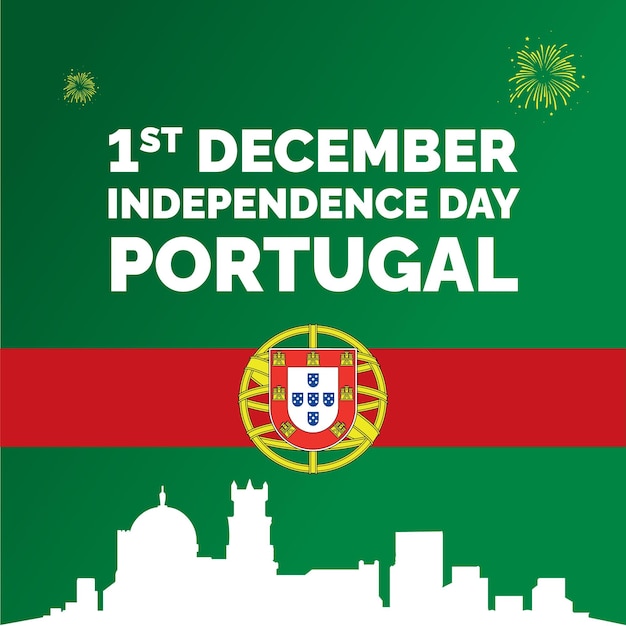 Comemorando o dia da independência de portugal vetor