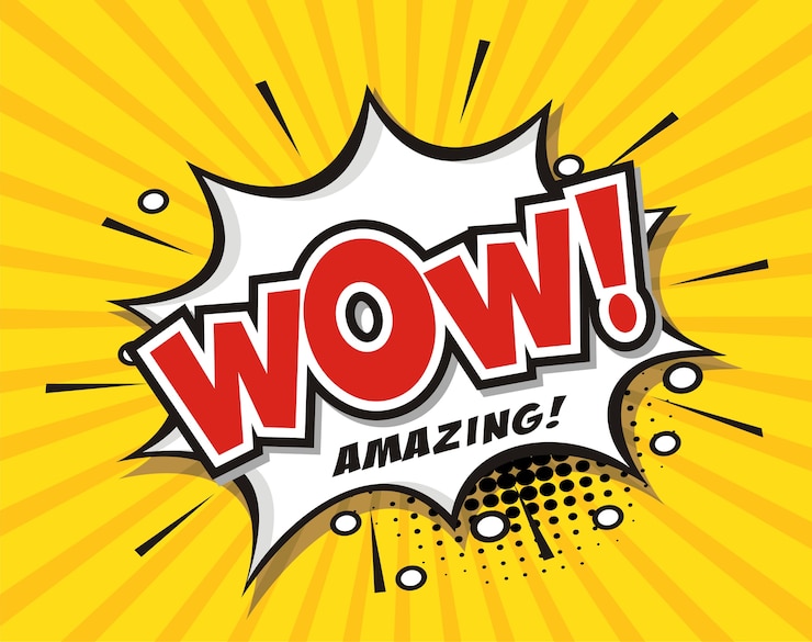 Vetor comic speech bubble cartoon word wow
