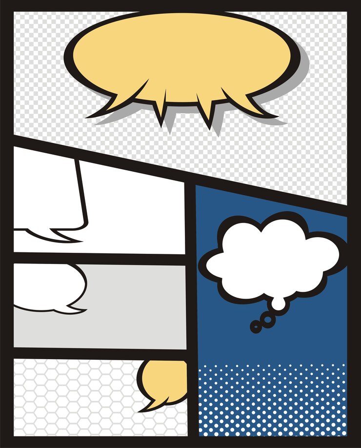 Vetor comic speech bubbles and comic strip background