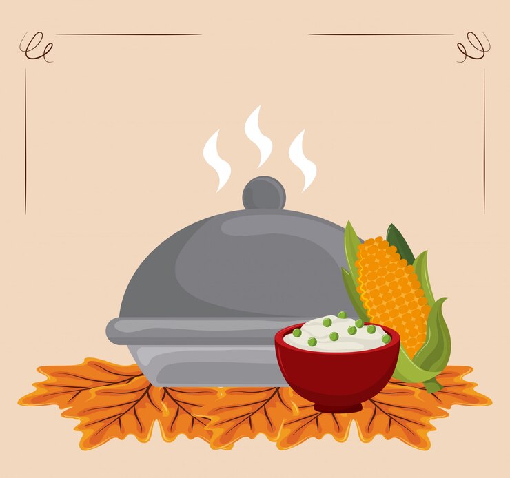Vetor comida do dia de ação de graças