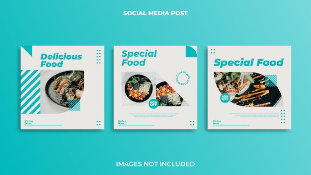 Comida do post design do Instagram