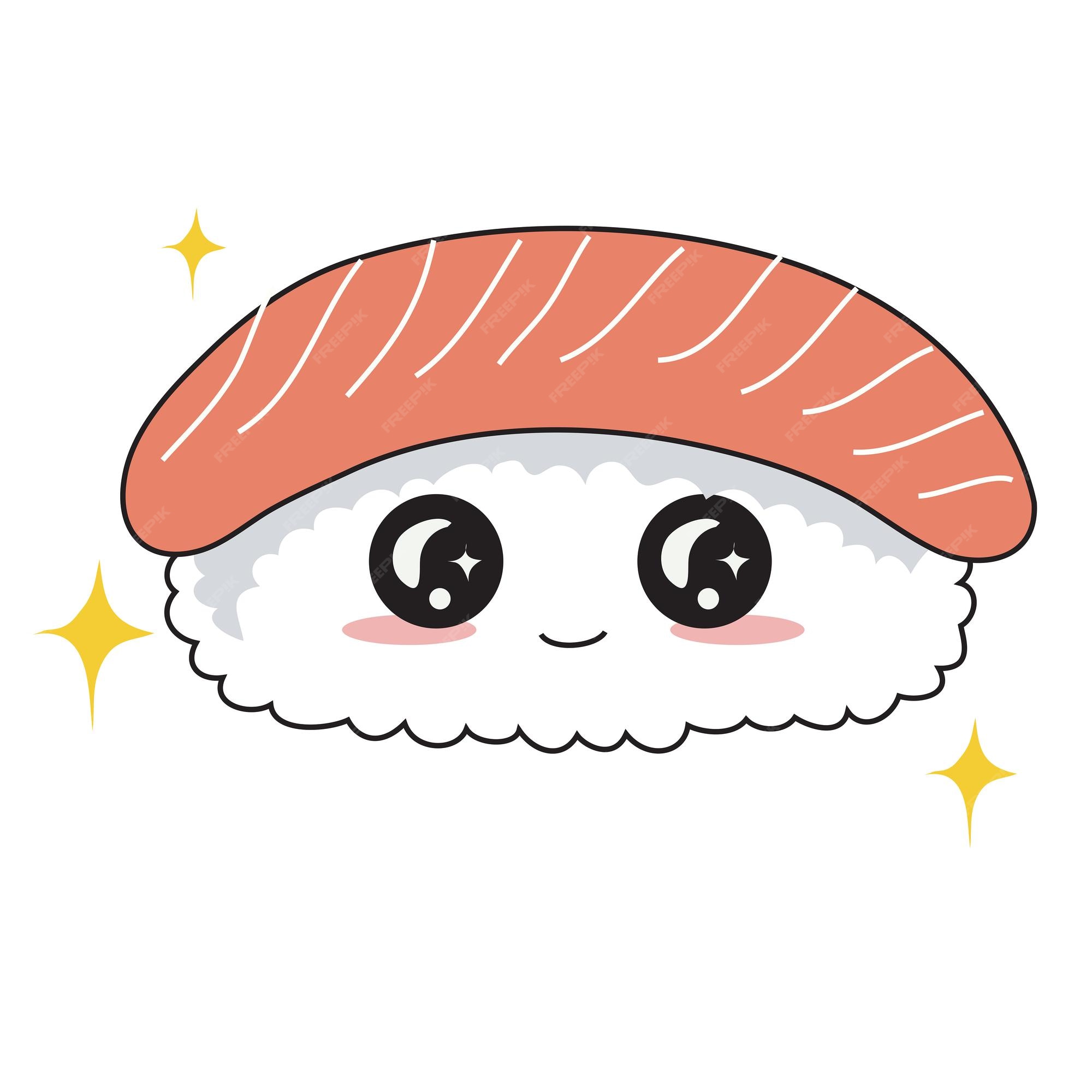 fofa japonês Comida em branco fundo para crianças moda obras de arte,  crianças livros, convites, cumprimento cartões, emoji, têxtil, rede,  imprimir. kawaii desenho animado vetor ilustração. vetor arquivo. 20023898  Vetor no Vecteezy