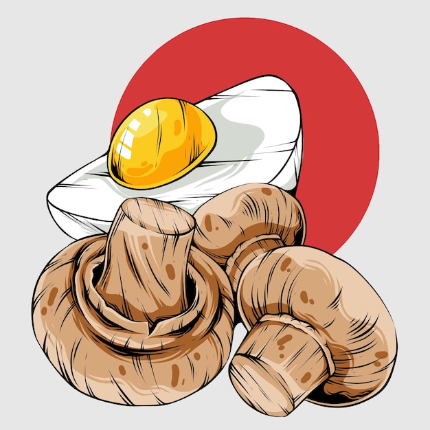 Vetor comida japonesa, ilustração