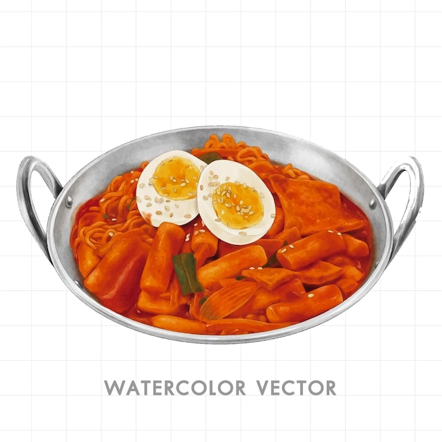 comida pintada em aquarela